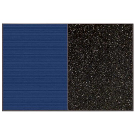 United Visual Products Sliding Door Indoor Enclosed Corkboard, 9 UV9011ACSH-SATIN-SURF